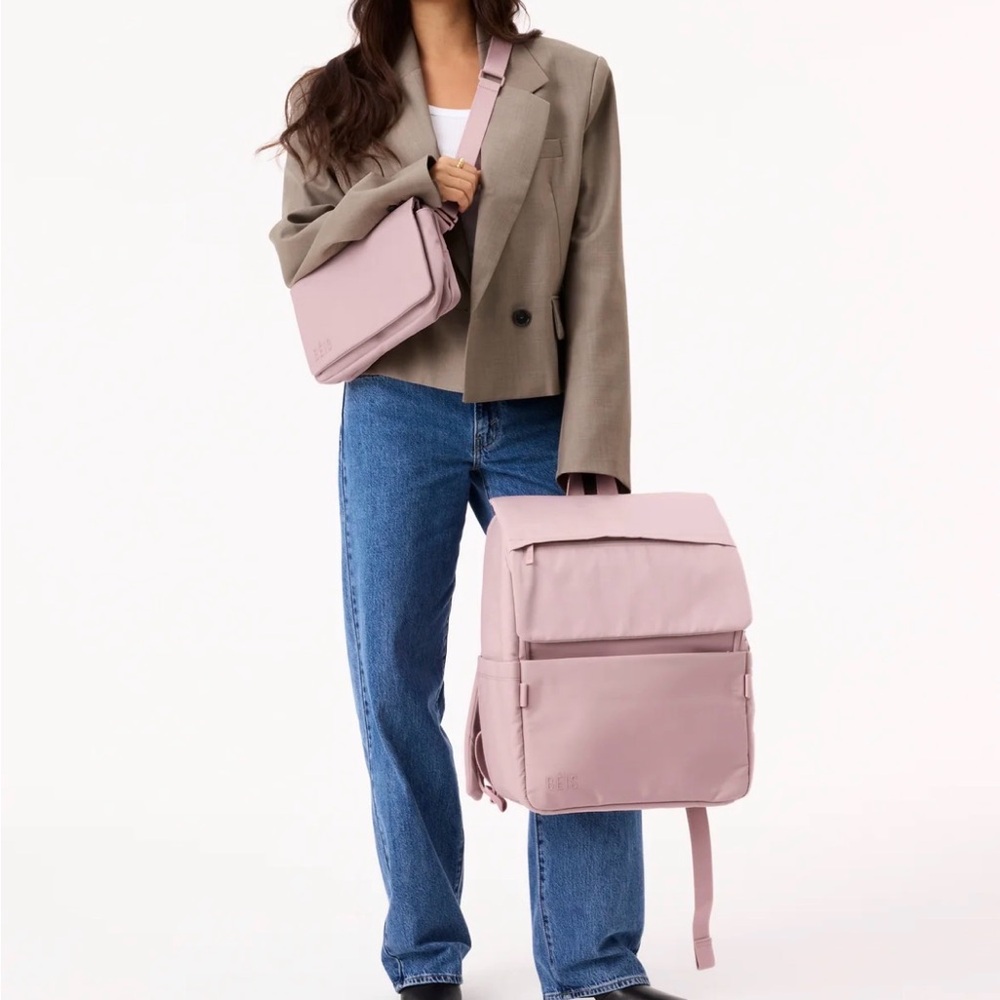 BEIS Ultimate Diaper Backpack in Atlas Pink